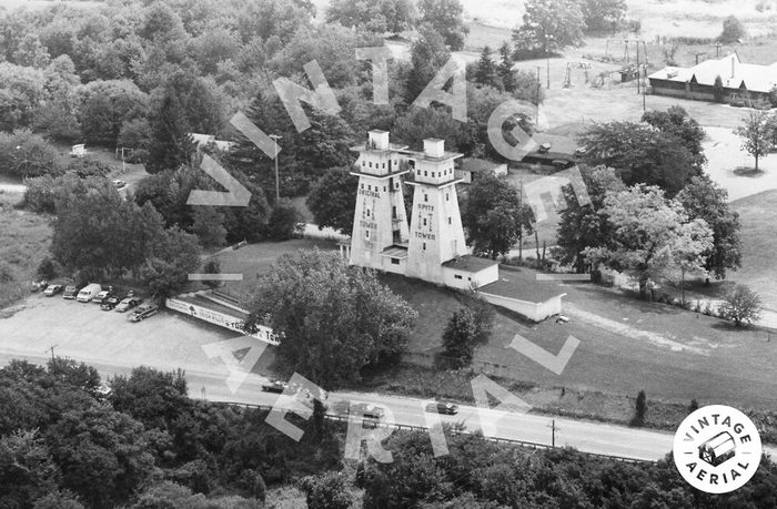 Irish Hills Towers - Vintage Aerial (newer photo)